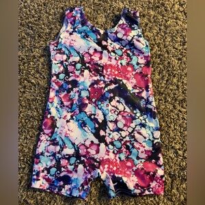 Girls gymnastics dance leotard shorts
